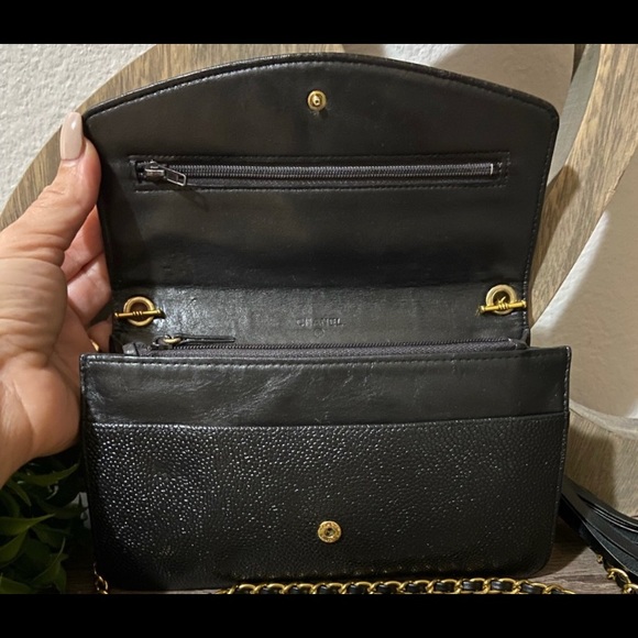 ⚜️Chanel Timeless WOC Two-Tone Gunmetal & Gold Wallet on Chain Caviar Crossbody - Picture 7 of 15